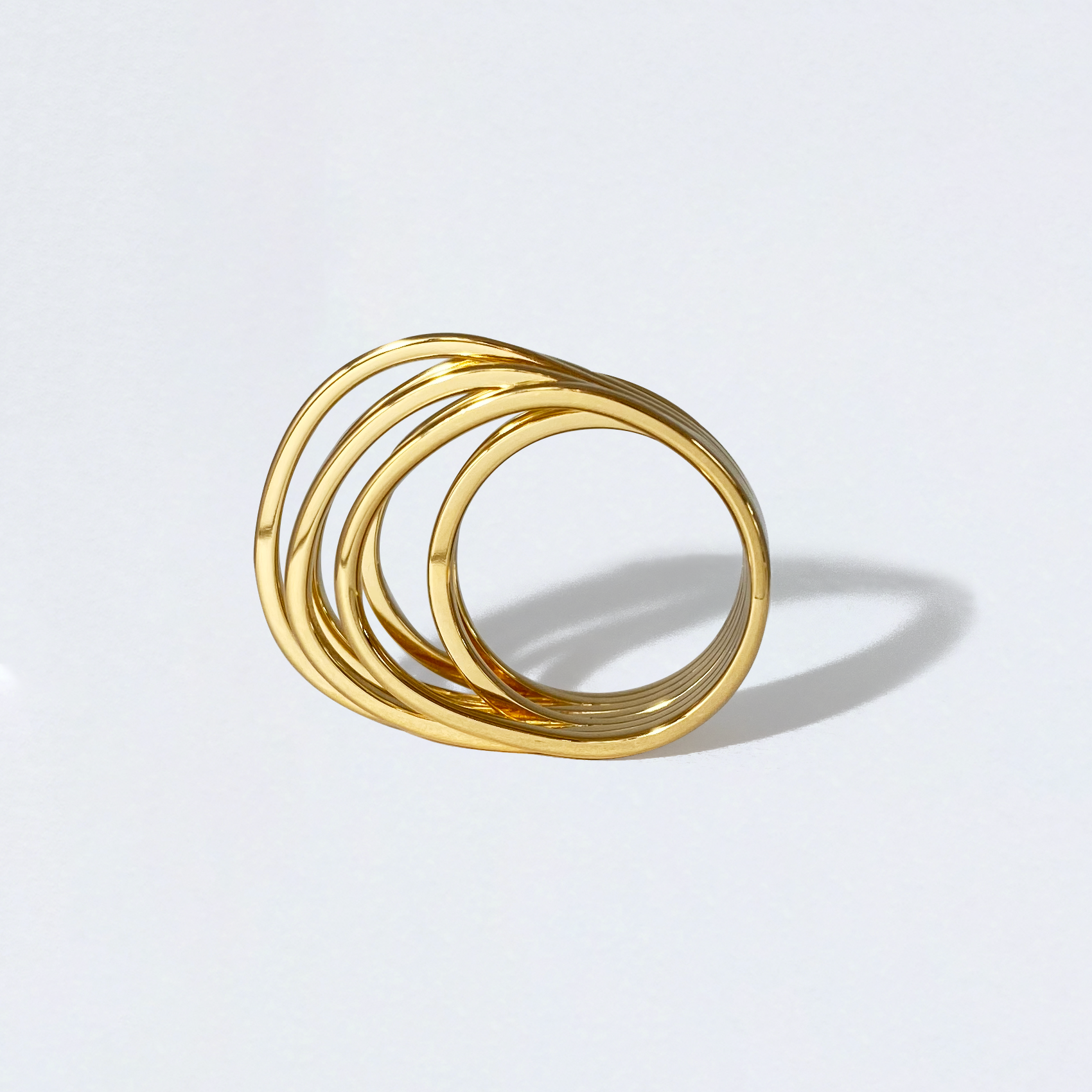Bague 7 sales anneaux or