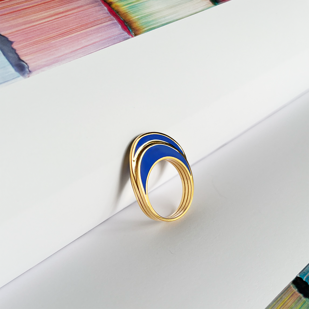 NAMI RING 3 RING / BLUE LACQUERED 