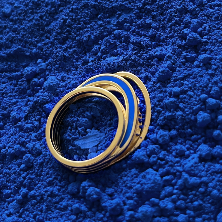 ITO RING 5 RING / BLUE LACQUERED 